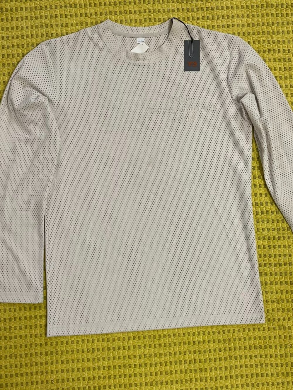 Y-3 Yohji Yamamoto x Adidas Mesh Long Sleeve Tee - Light Clay NWT